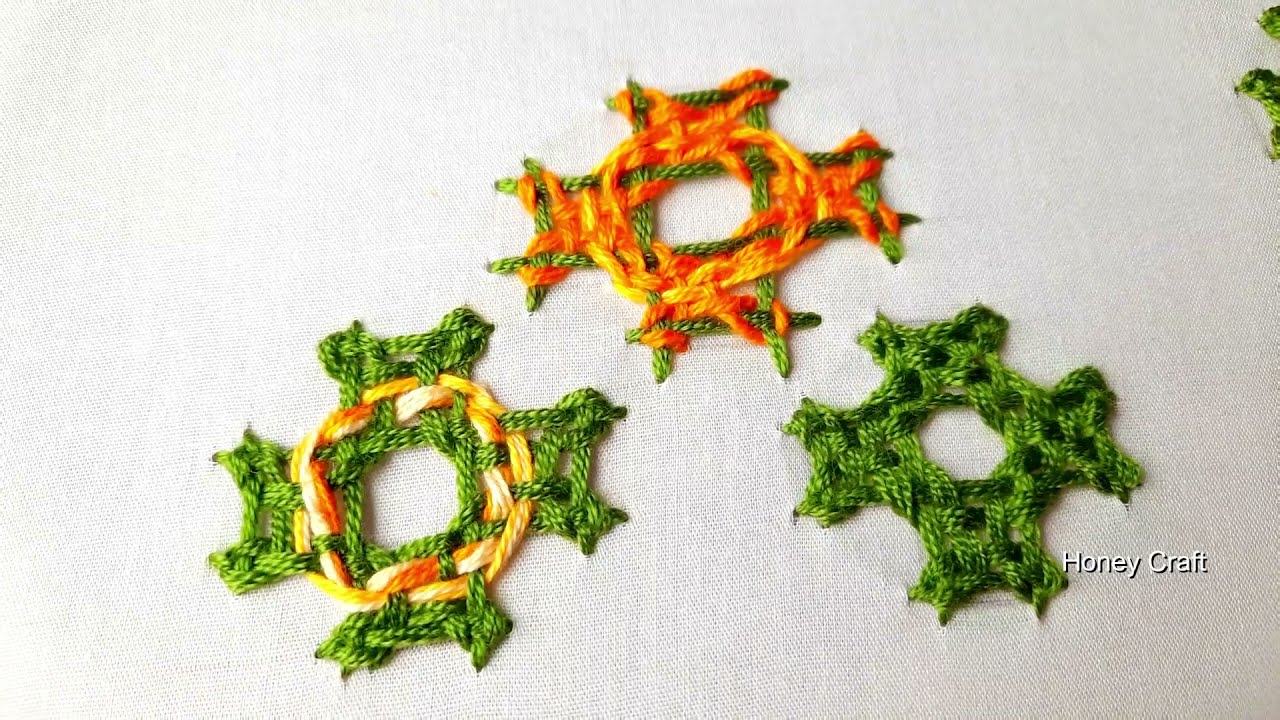 Super Unique 3 kutch work Flower Embroidery Tutorial Basic Stitches of Sindhi or Kutch work