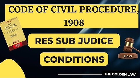 Doctrine of Res Sub Judice | Section 10 | Civil Procedure Code, 1908 | CPC |