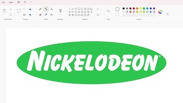 How to draw a green Nickelodeon logo using MS Paint | How to draw on your computer