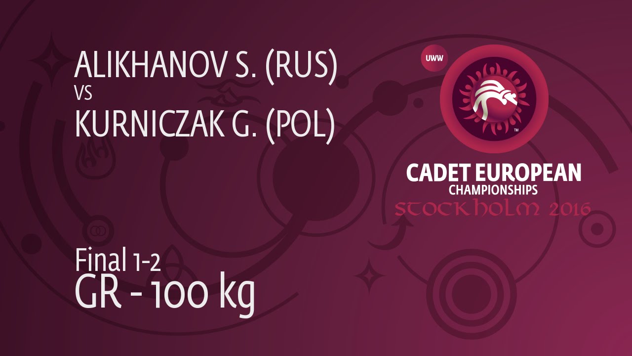 GOLD GR - 100 kg: S. ALIKHANOV (RUS) df. G. KURNICZAK (POL) by TF, 9-0
