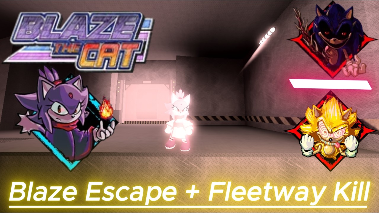|| Blaze The Cat Escape + Fleetway Kill || Roblox || Outcome Memories ||