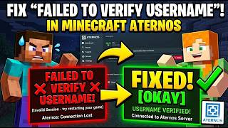 How to Solve Failed to Verify Username in Minecraft Aternos! (2026)