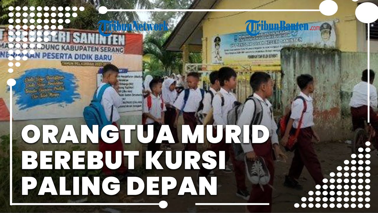 Suasana Hari Pertama Masuk Sekolah di SDN Saninten Serang, Orangtua Berebut Kursi Paling Depan