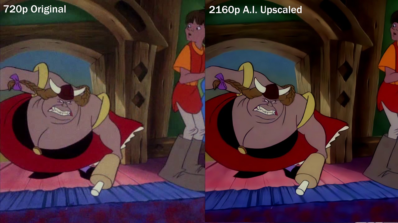 LaserDisc Arcade - Dragon's Lair Timewarp - Upscaled A.I.