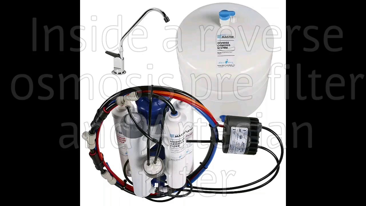 Inside Cutaway of Homemaster Reverse Osmosis Pre filter ( Carbon and Sediment ) and Artesian Filters