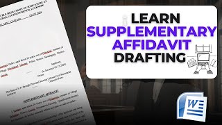 Do This If You Missed Something in Your Case - 2026 | Drafting Tutorial of Supplementary Affidavit
