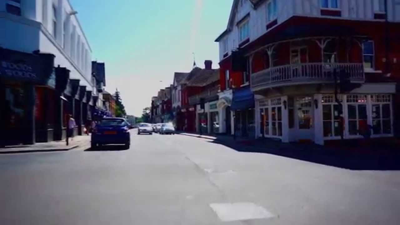 Driving through St. Albans, UK
