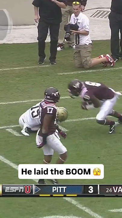 Monster Hit 😱 #virginiatech #hokies  #accfootball #football #collegefootball #virginiatechhokies