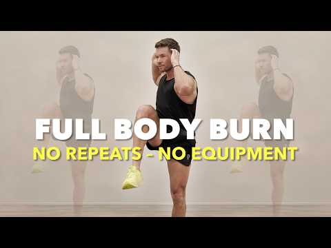 25 Minute Full Body Burn + Abs | No Equipment, No Repeats