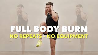 25 Minute Full Body Burn + Abs | No Equipment, No Repeats