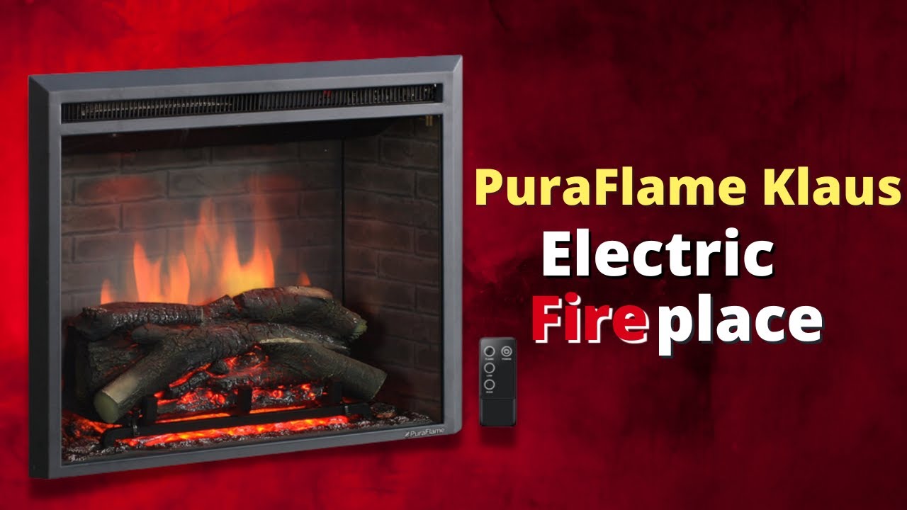 PuraFlame Klaus Electric Fireplace | Insert with Fire Crackling Sound |  Full Overview - Not Review - YouTube