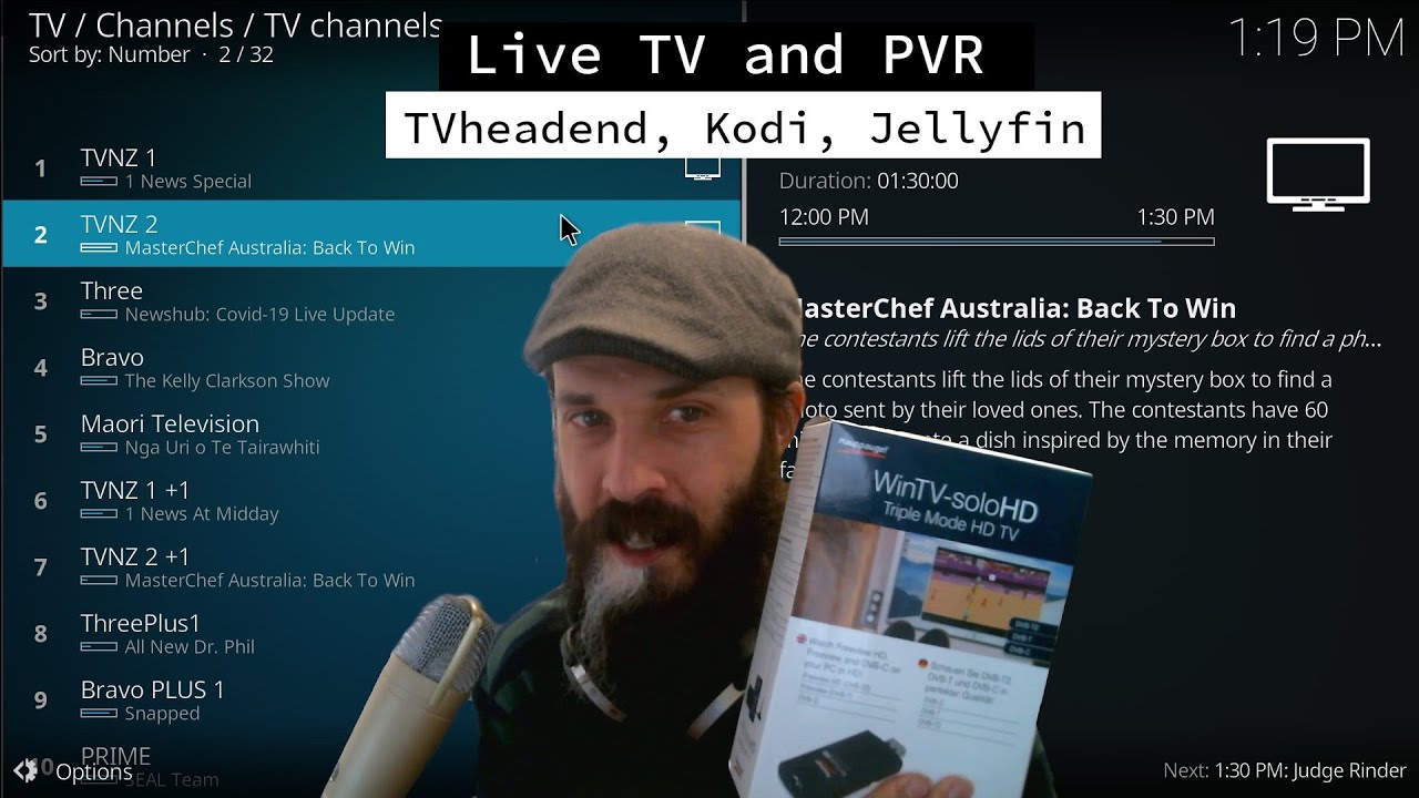 Live TV and PVR – TVheadend, Kodi, Jellyfin