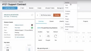 Allocating Existing Work - Accelo