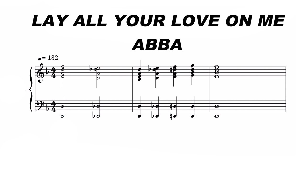 Abba Lay All Your Love On Me Tekst ABBA - Lay All Your Love On Me Sheet Music - YouTube