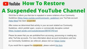 How To Restore Suspended / Terminated YouTube Channel Easily