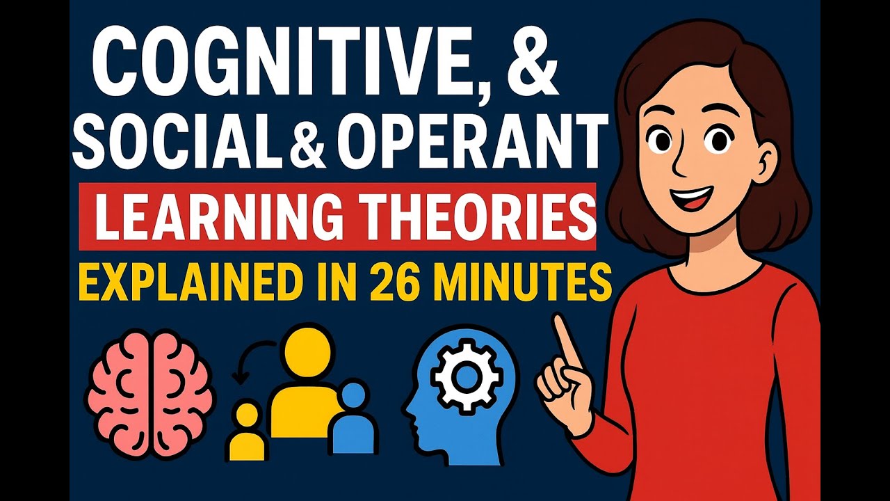 🎁👍🔔#Cognitive Social & Operant Learning Theories Explained Unit 3 part 3 psychology