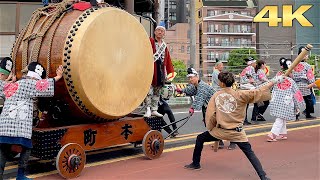 4K Kurayami Matsuri 2024 くらやみ祭 神輿還御 大太鼓 神輿 日本の祭り