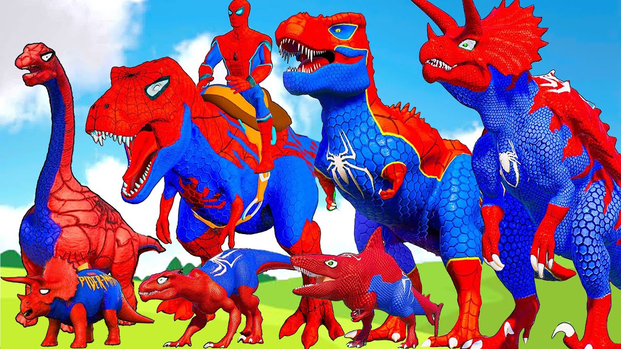 ALL DINOSAURUS BATTLE T-REX vs DISTORTUS REX DINOSAUR FIGHTING IN JURASSIC WORLD EVOLUTION