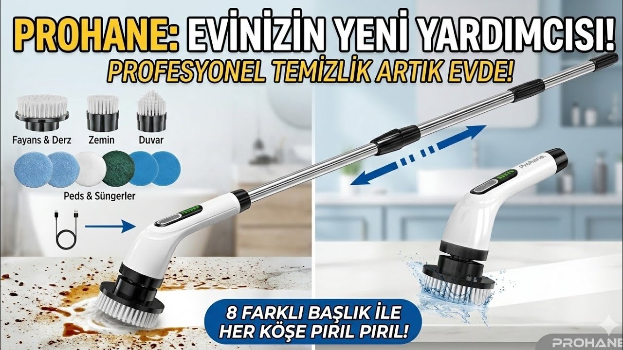 Bu Fırça Şaka mı? | Prohane Şarjlı Temizlik Fırçası İncelemesi