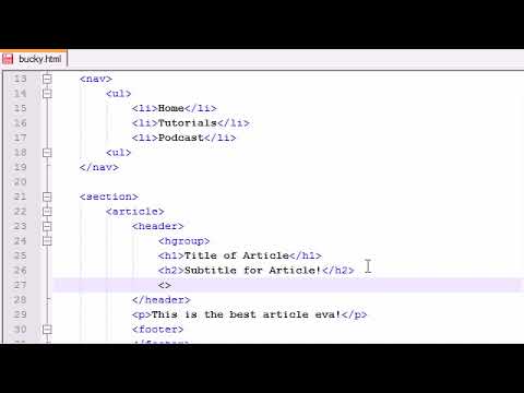 HTML5 Tutorial   4   Adding the Meat!