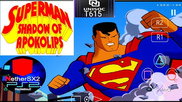 Superman shadow of apokolips ps2 gameplay tested on Unisoc T615  Mali-G57mp1 low & device Nethersx2 