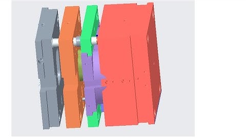 hưỡng dẫn tách khuôn nhựa bung  bốn mảnh trong creo parametric