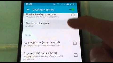 Galaxy Note 4 lollipop Simulate colour space