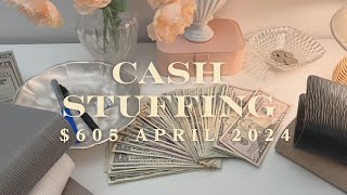 cash stuffing + giveaway winner + new binders l $605 l april week 2