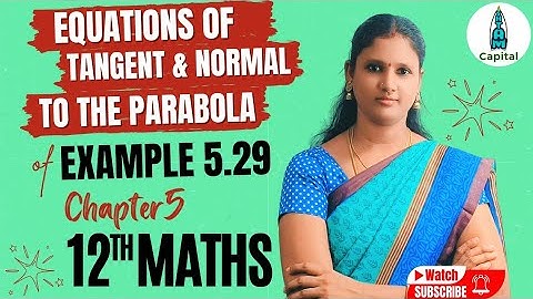 Class 12 Maths Chapter 5 Example 5.29 Tangent and Normal Equations Example 5.29 12th Math Ex 5.4
