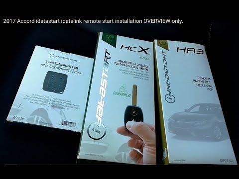 2017 Honda Accord iDatastart 원격 시작 설치 개요 만 해당.