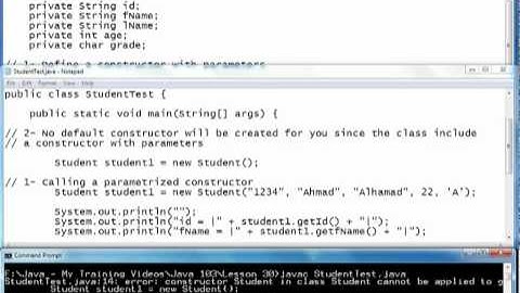 Java Lesson 30 - Classes 01 - 05 Writing Constructors and toString Method