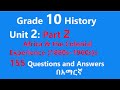 Grade 10 History Unit 2 Part 2 Africa The Colonial Experience 1880s 1960s Exam QA