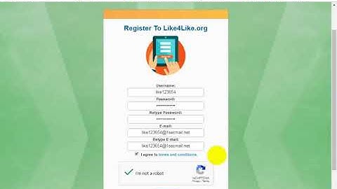 How to create a like4like account without gmail