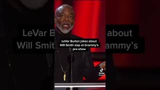 LeVar Burton Jokes about Will Smith slap at the Grammys pre show