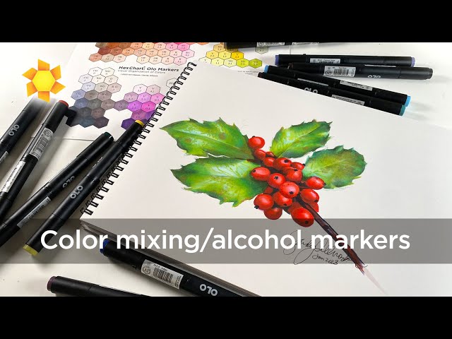 How to mix colors with alcohol markers (ft Olo Markers) 