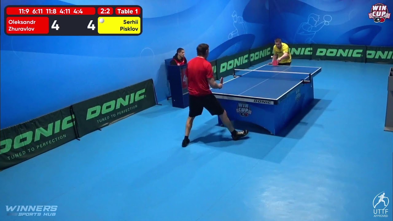 0130 Oleksandr Zhuravlov 3 - 2 Serhii Pisklov West 5 WIN CUP 28.11.2022 TABLE TENNIS WINCUP