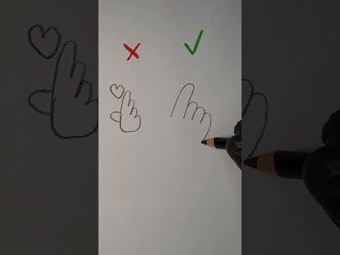 how to draw finger heart