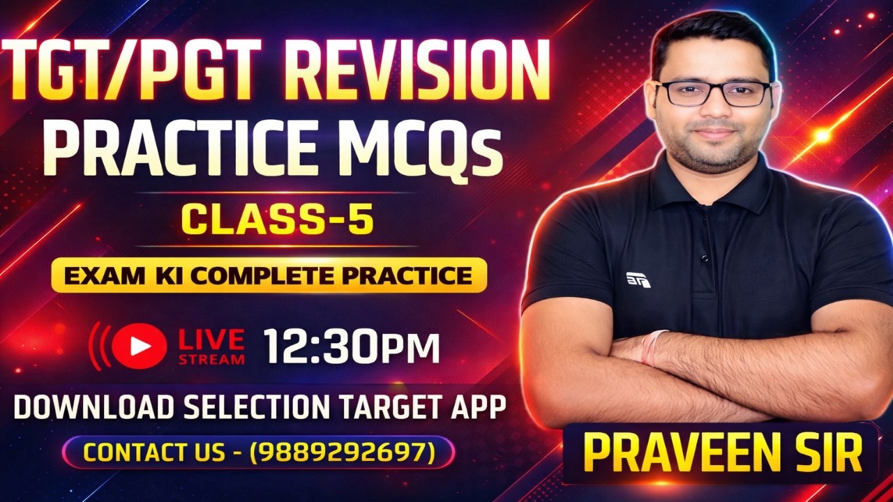 🛑English Grammar & Vocab  Practice for TGT/PGT || CLASS-4 || Praveen Sir