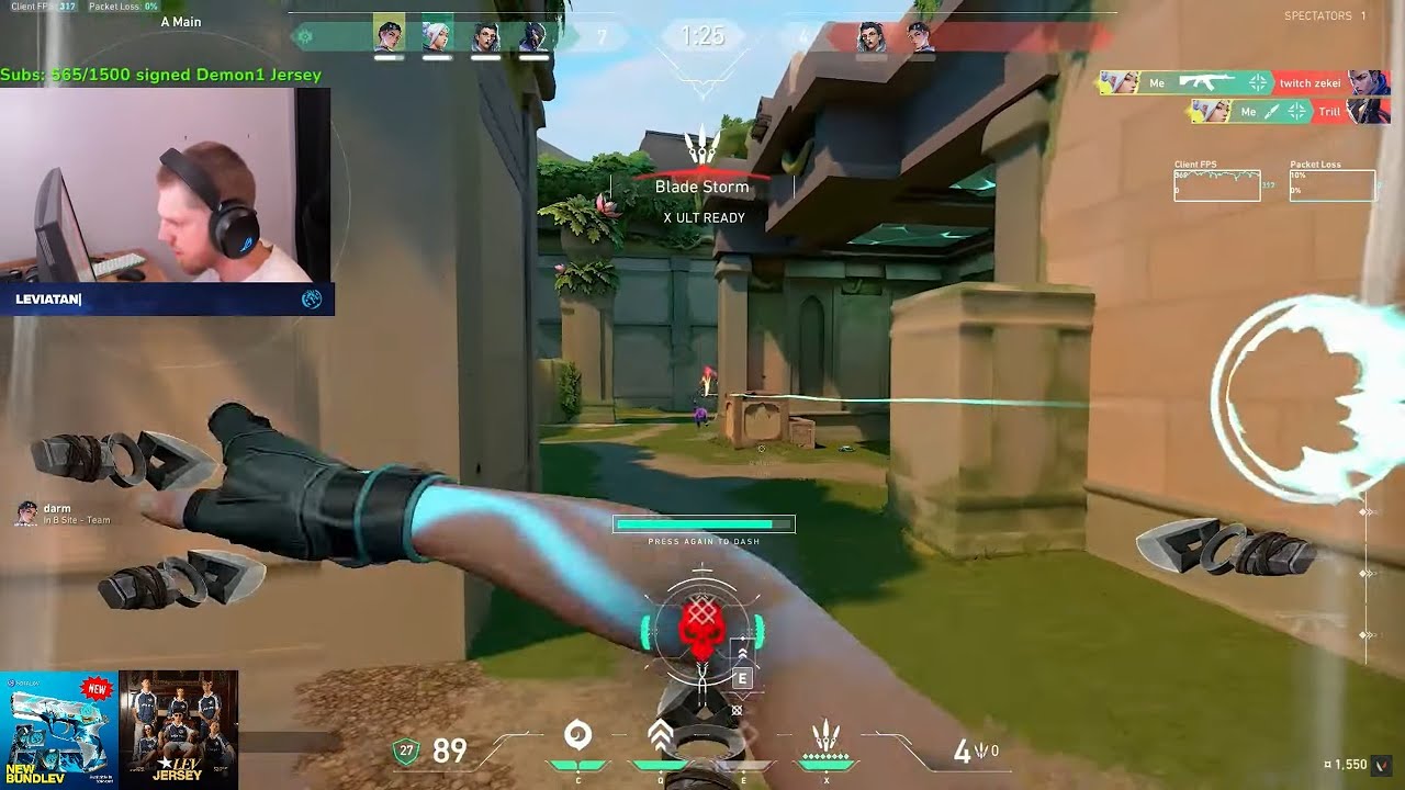 LEV Demon1 POV Jett on Lotus (VALORANT Pro POV)