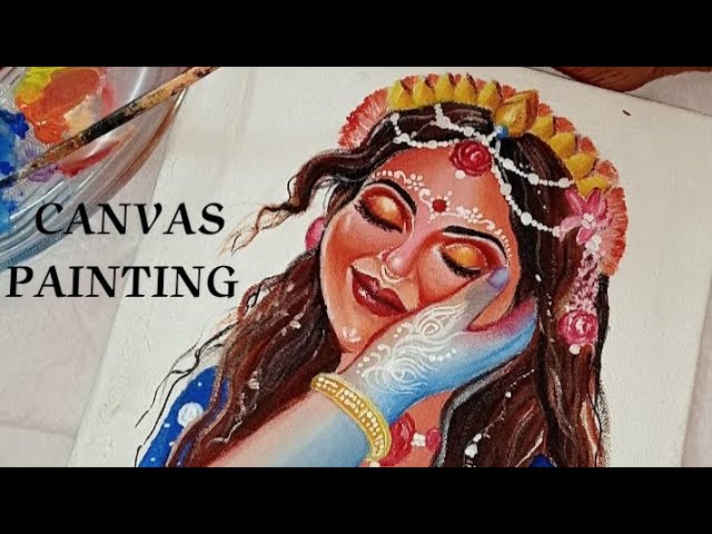 Snigdha Art - Acrylic painting on round canvas For making