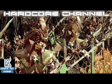 Видео: Total War Warhammer - прохождение Hardcore Лесные эльфы =2= Шепот листвы