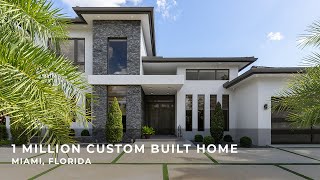 1 Million Custom Built Home | Real Estate Video Tour |  Miami Lakes