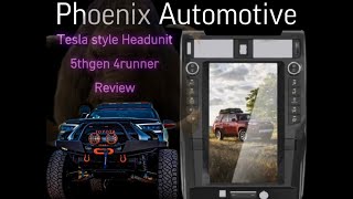 Phoenix automotive Tesla style Headunit for the 5th gen 4Runner
