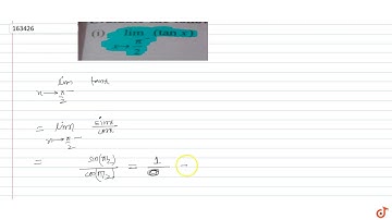 Evaluate the following limits: `lim_(x- gt(pi/2)^-) tanx`
