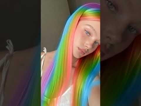 this is how rainbow hair should look like