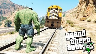GTA 5 Моды: ХАЛК (HULK) - ХАЛК ПРОТИВ ПОЕЗДА GTA 5 Моды: ХАЛК (HULK) - ХАЛК ПРОТИВ ПОЕЗДА