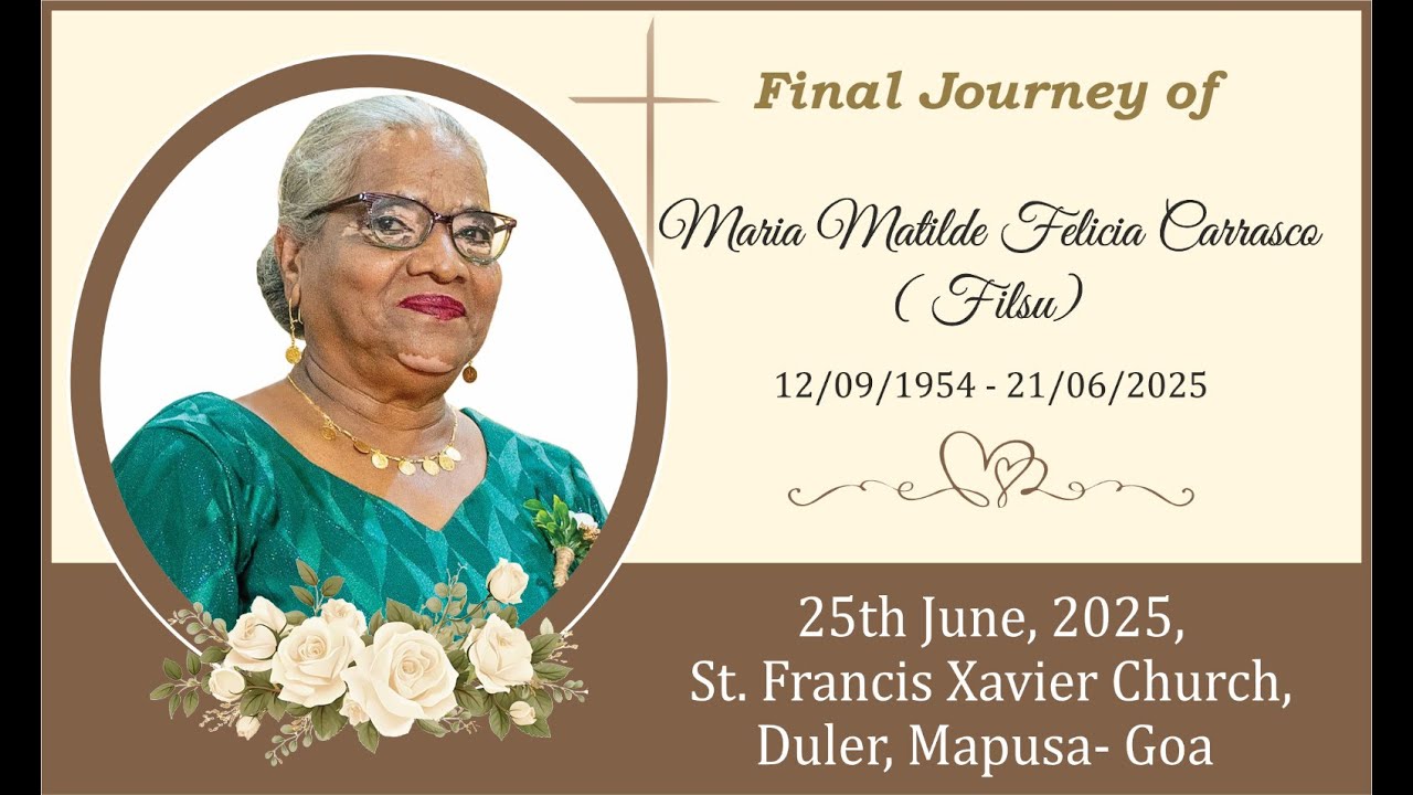 Filsu FINAL JOURNEY OF MARIA M.F. CARRASCO (FILSU) | 25 JUNE 2025 | ST ...