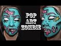 Halloween pop art pin up zombie makeup tutorial  shlemonade