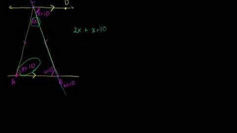 Example involving an isosceles triangle and parallel lines