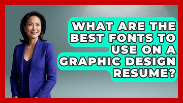 What Are The Best Fonts To Use On A Graphic Design Resume? - Graphic Design Nerd
